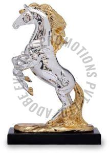 Silver Plated Brass Horse Statue