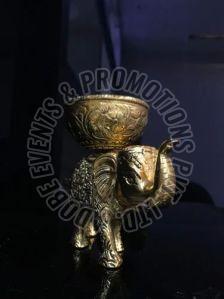 Golden Elephant Serving Bowl