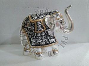 2 Inch Silver Plated Elephant Statue