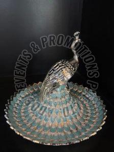 Silver Plated Peacock Platter