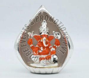 3 Inch Silver Plated Ganesh Statue