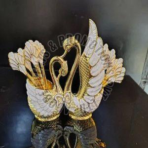 Decorative Swan Pair Spoon Stand