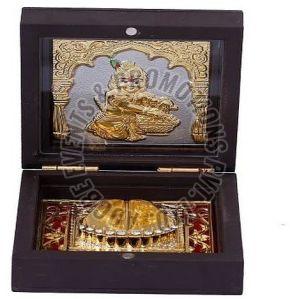 Gold Plated Bal Gopal Charan Paduka