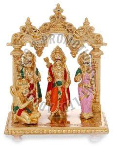Gold Plated Resin Ram Darbar Statue