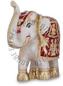 Gold Plated White Elephant Statue