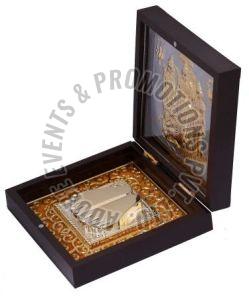 Gold Plated Wooden Ram Darbar Charan Paduka