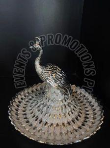 Silver Plated Peacock Platter