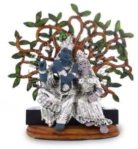 Radha Krishna With Tree Statue
