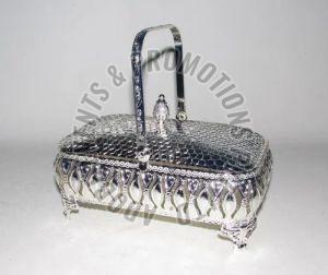 Rectangle Silver Plated Basket