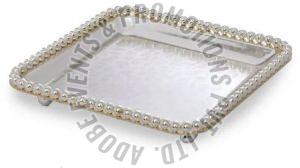 Rectangular Decorative Silver Plated Tray