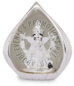 Silver Plated Aluminium Ganesha Statue