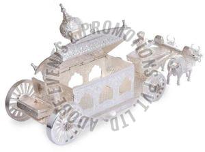 Silver Plated Chariot Dry Fruit Box