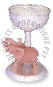Silver Plated Elephant with Bowl