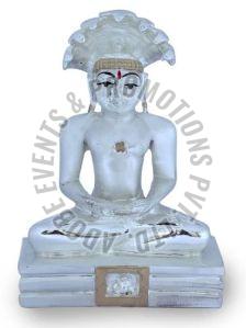 Silver Plated Lord Mahavira Statue