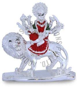 Silver Plated Resin Durga Mata Statue