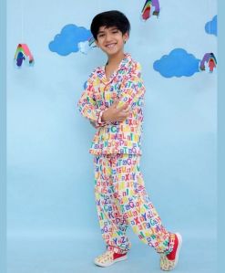 Boys Alphabet Print Night Suits