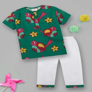 Boys Bird Print Night Suits