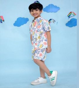Boys Flower Print Co Ord Set