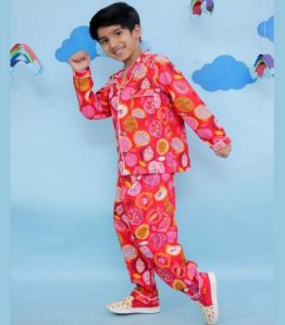 Boys Fruit Print Night Suits