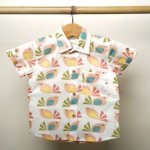 Boys Organic Cotton Multicolor Printed Shirts
