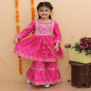 Girls Blossomy Bandhej Suits
