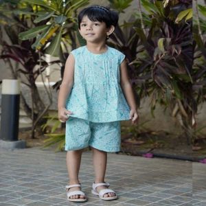 Girls Light Blue Co Ord Set