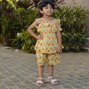 Girls Orange Berry Co Ord Set
