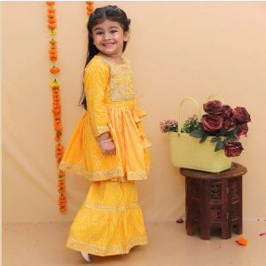 Girls Sunny Bandhej Sharara Suits