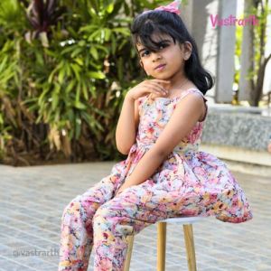 Girls Sweet Pink Floral Co Ord Set