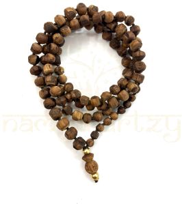 Handmade, Original &AMP; Natural 6mm to 12mm Rough Tulsi 108 Beads Hand-Knotted Mala/necklace