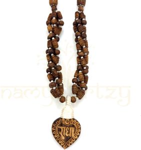 hand-carved original tulsi wood beads neck-bead necklace