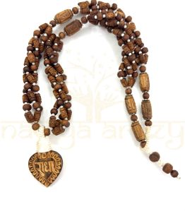 hand-carved original tulsi wood beads neck-bead necklace