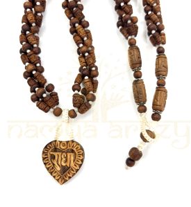 hand-carved original tulsi wood beads neck-bead necklace