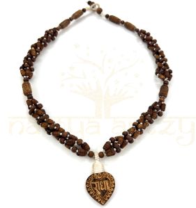 hand-carved original tulsi wood beads neck-bead necklace