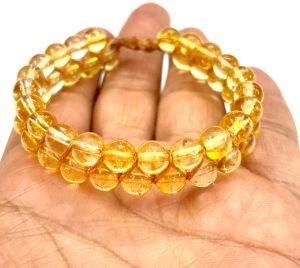 Handmade, Natural &AMP; Beautiful Citrine Gemstone Double Line Macrame Healing Bracelet