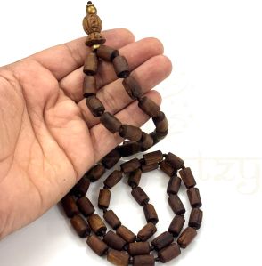 Hand-Knotted Original Tulsi Wood Neck-Bead Mala Necklace