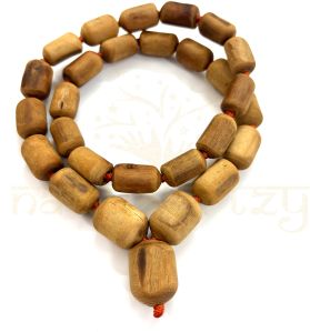 Big Original Tumble Tulsi Wood Neck-Beads Mala-Necklace