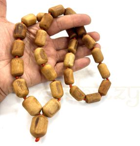 Big Original Tumble Tulsi Wood Neck-Beads Mala-Necklace