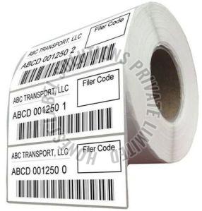 80 GSM Polyester Printed Barcode Label