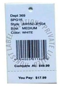 Polyester Price Tag Barcode Labels