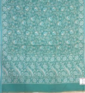 Sea Green Viscos Wool Embroidery Shawls