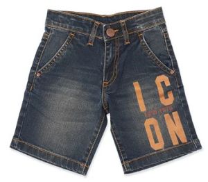LEO Stretch Denim Fashion Bermuda Boys Shorts - Rust Tint