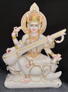 Marble Maa Saraswati Statue