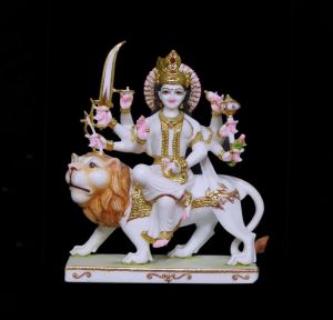 Durga Mata Marble Statue