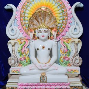 Marble Jain Mahaveer Statue
