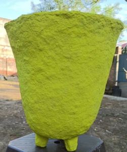 40 Inch Lime Green Handmade Paper Mache Flower Pot