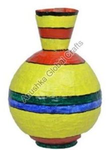 Decorative Multi Colour Paper Mache Flower Vase