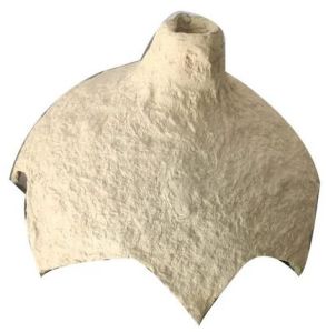 Off White Oval Paper Mache Hanging Lamp