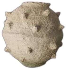 Off White Paper Mache Dotted Flower Pot