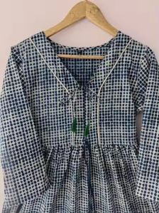 100% Cotton Summer Wear Long Dress